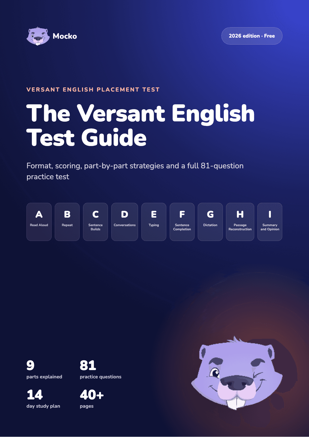 Cover of The Versant English Test Guide