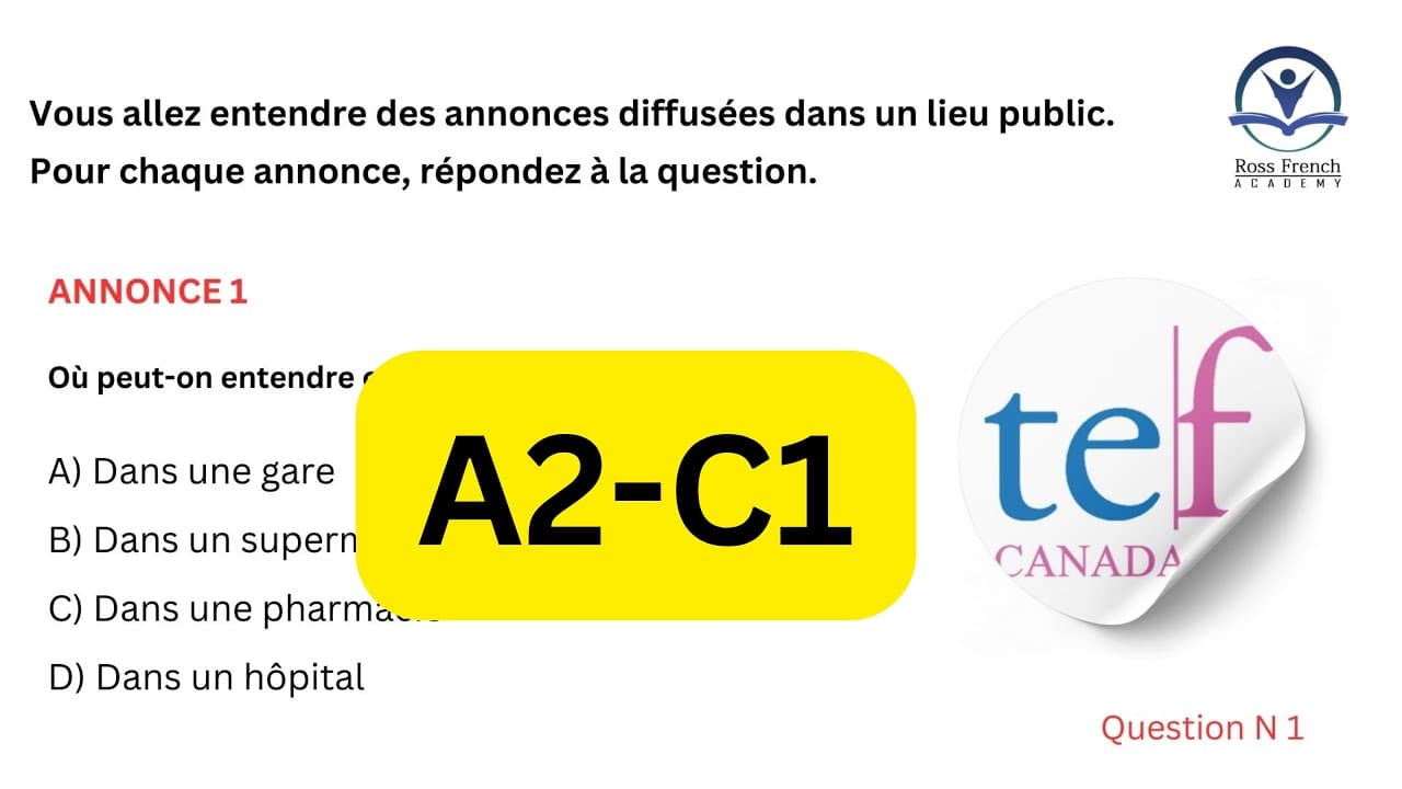 TEF Canada Exam - Listening Test | Compréhension orale | Practice | A2 to C1 l Feb 2025