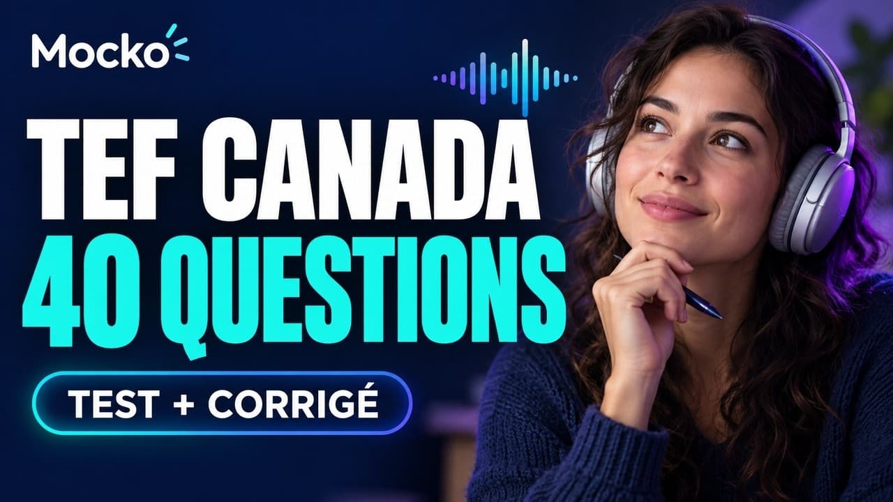 TEF Canada Compréhension Orale : Test Complet 40 Questions + Corrigé