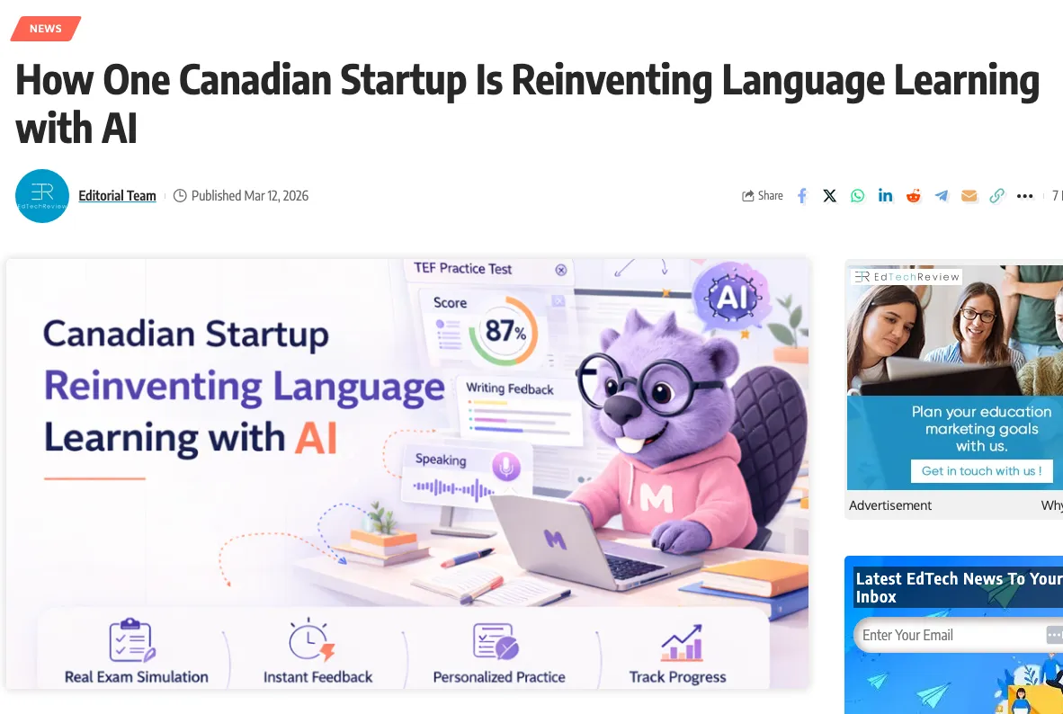 How EdTech Review is Recognizing Mocko.ai as the New Standard for French Exam Prep