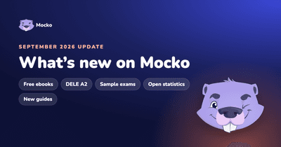 Mocko September 2026 update: free ebooks, DELE A2 and new exam guides