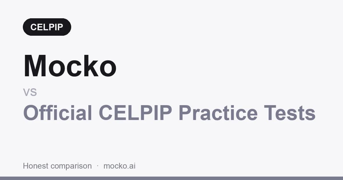 Mocko vs Official CELPIP Practice Tests: Which Should You Use?