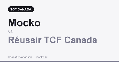 Mocko vs Réussir TCF Canada comparison for TCF