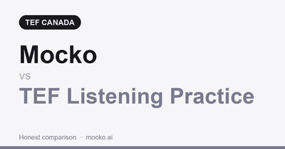 Mocko vs TEF Listening Practice comparison for TEF