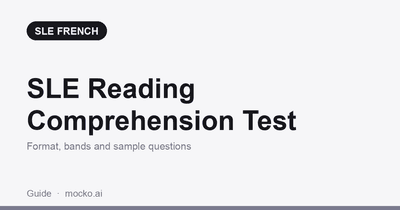 SLE Reading Comprehension Test: format, score bands and sample questions for the French reading test