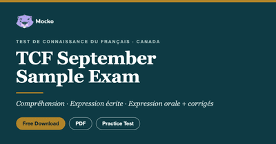 TCF September Sample Exam: Free PDF Practice Test Download cover