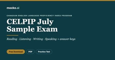 CELPIP July Sample Exam – Free PDF Practice Test cover