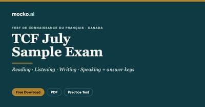 TCF July Sample Exam – Free PDF Practice Test cover