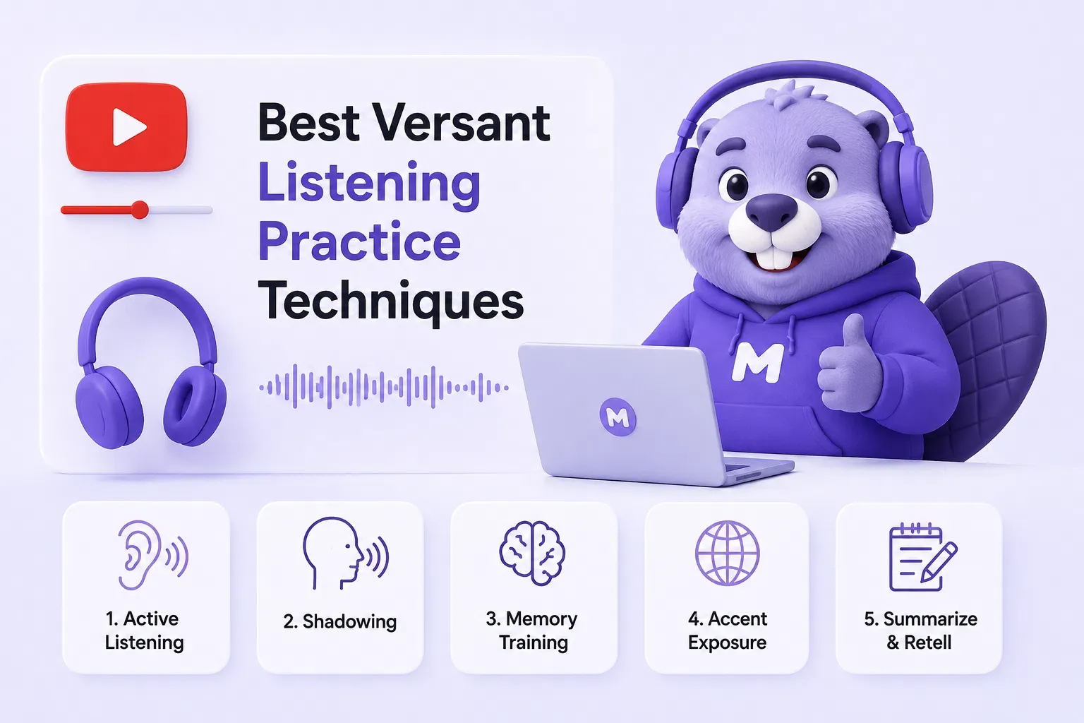 Best Versant listening techniques