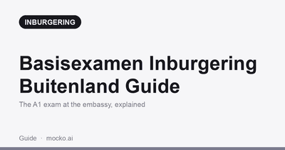 Guide to the basisexamen inburgering buitenland, the Dutch A1 integration exam taken abroad