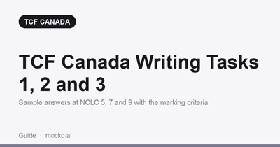 TCF Canada Writing Tasks 1, 2 and 3: Sample Answers by NCLC Level