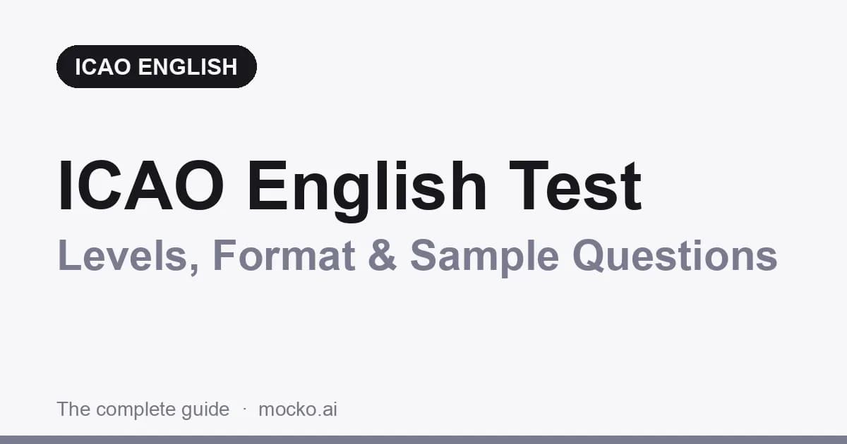 ICAO English Test: The Complete Guide for Pilots and Controllers